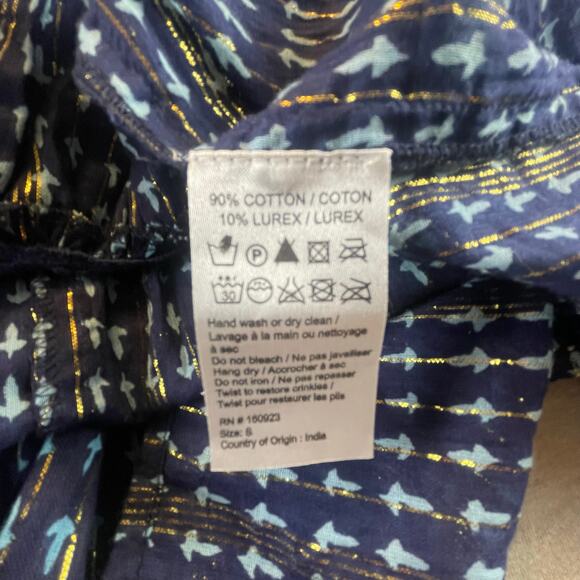 Free People Midnight Dance Dress S Tiered Blue Gold Sheer Tank Strappy - Picture 9 of 11